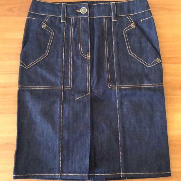 Louis vuitton mini skirt-blue denim in excellent condition